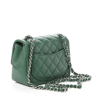 Chanel Lambskin Quilted Mini Square Flap Green 3 of 9