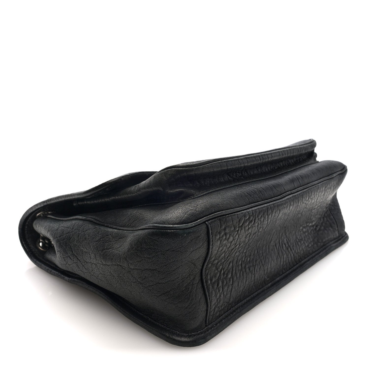 Saint Laurent Grained Lambskin Monogram Large Niki Chain Satchel Black 4 of 9