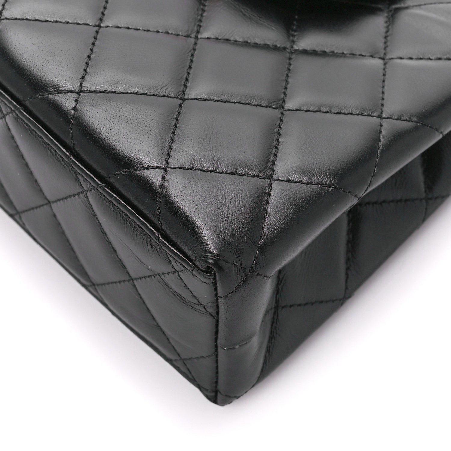 Chanel Shiny Aged Calfskin Quilted Nano Kelly Shopper Black 10 of 11