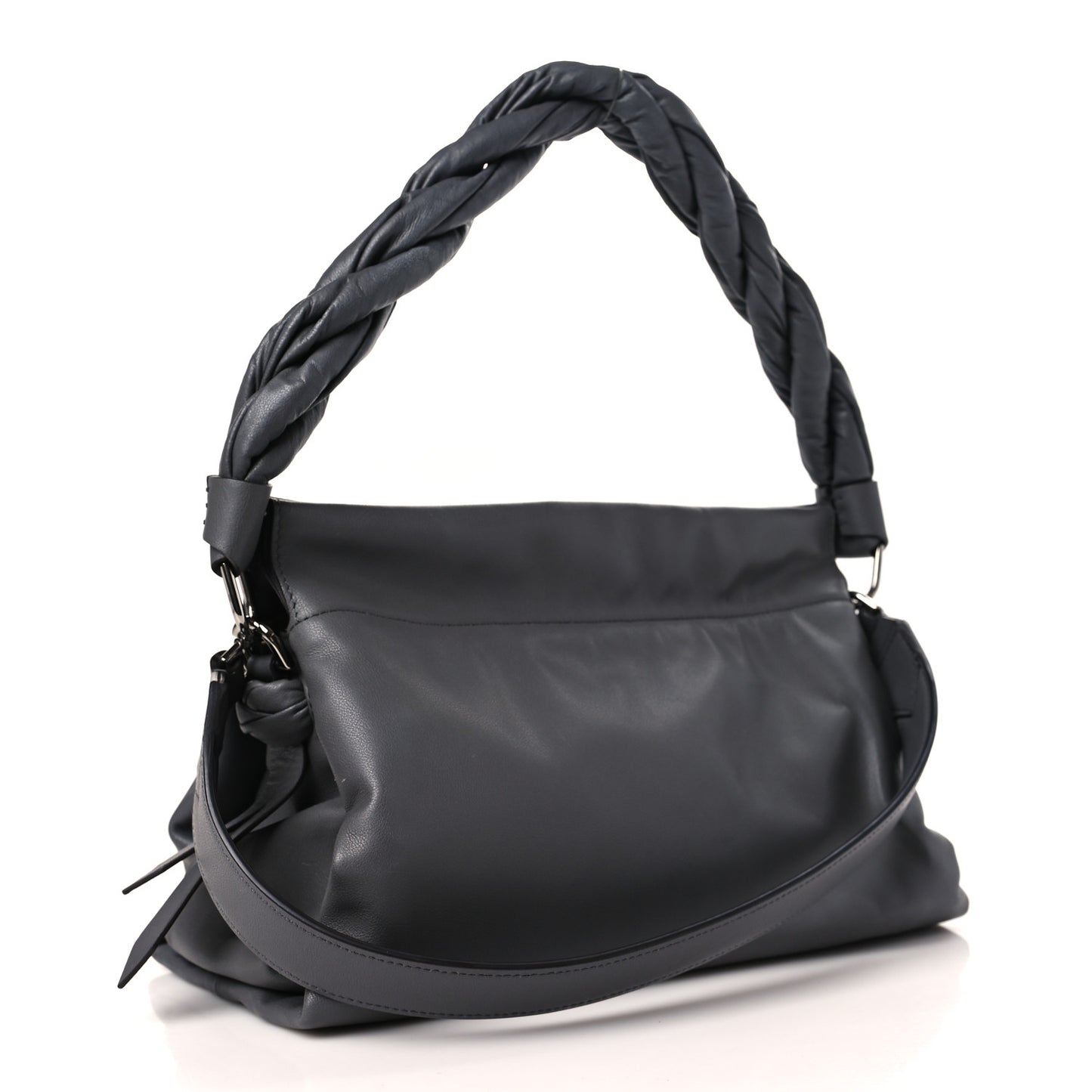 Calfskin Medium ID93 Satchel Storm Grey