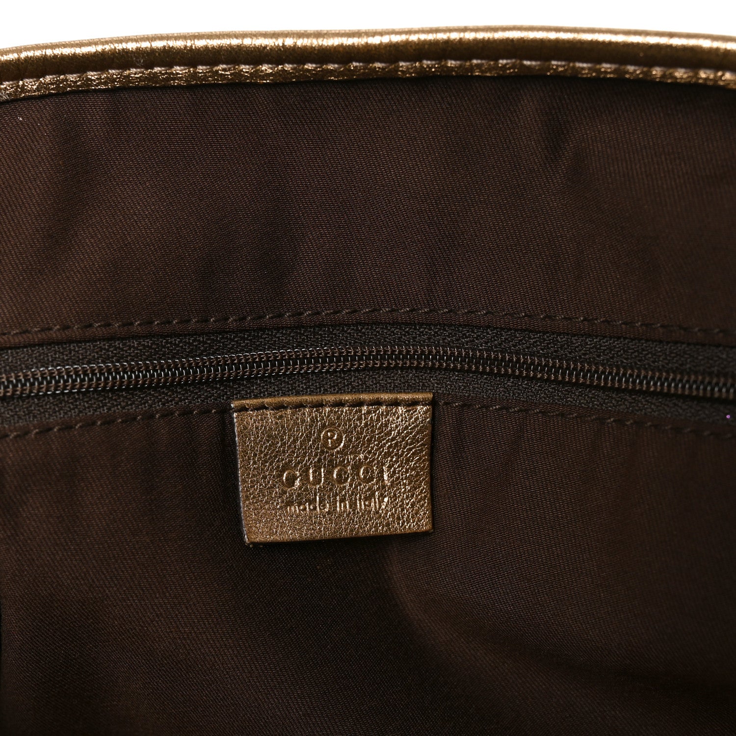 Gucci Satin Monogram Medium Abbey Shoulder Bag Bronze 6 of 10