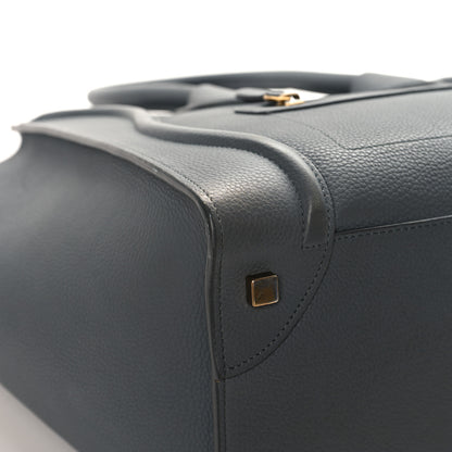 Celine Drummed Calfskin Mini Luggage Kohl 9 of 14