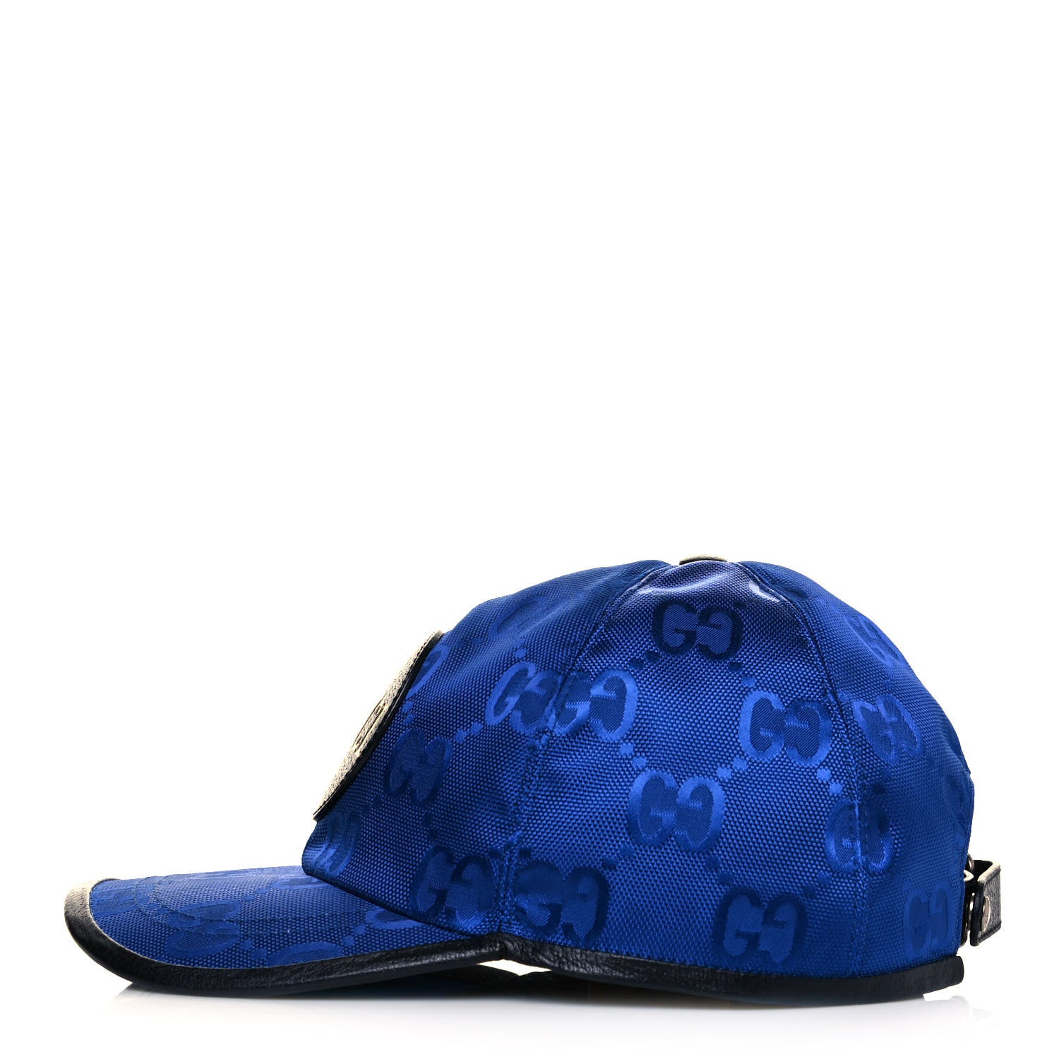 Gucci Econyl Nylon Monogram Off The Grid Baseball Hat L Orient Blue Black 3 of 9