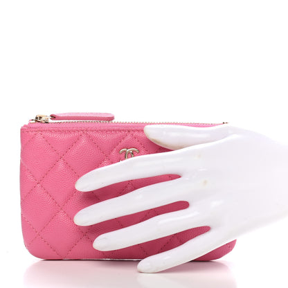 Chanel Caviar Quilted Small Cosmetic Case Pink 2 of 9