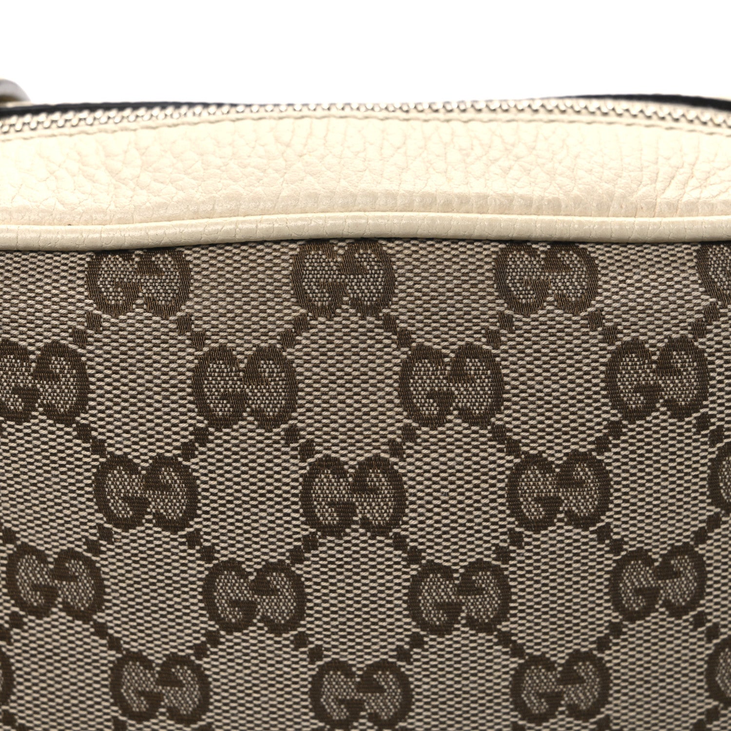 Gucci Monogram Dollar Calfskin Mini Bree Messenger Bag Beige Ebony Avoire 8 of 12