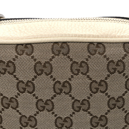 Gucci Monogram Dollar Calfskin Mini Bree Messenger Bag Beige Ebony Avoire 8 of 12