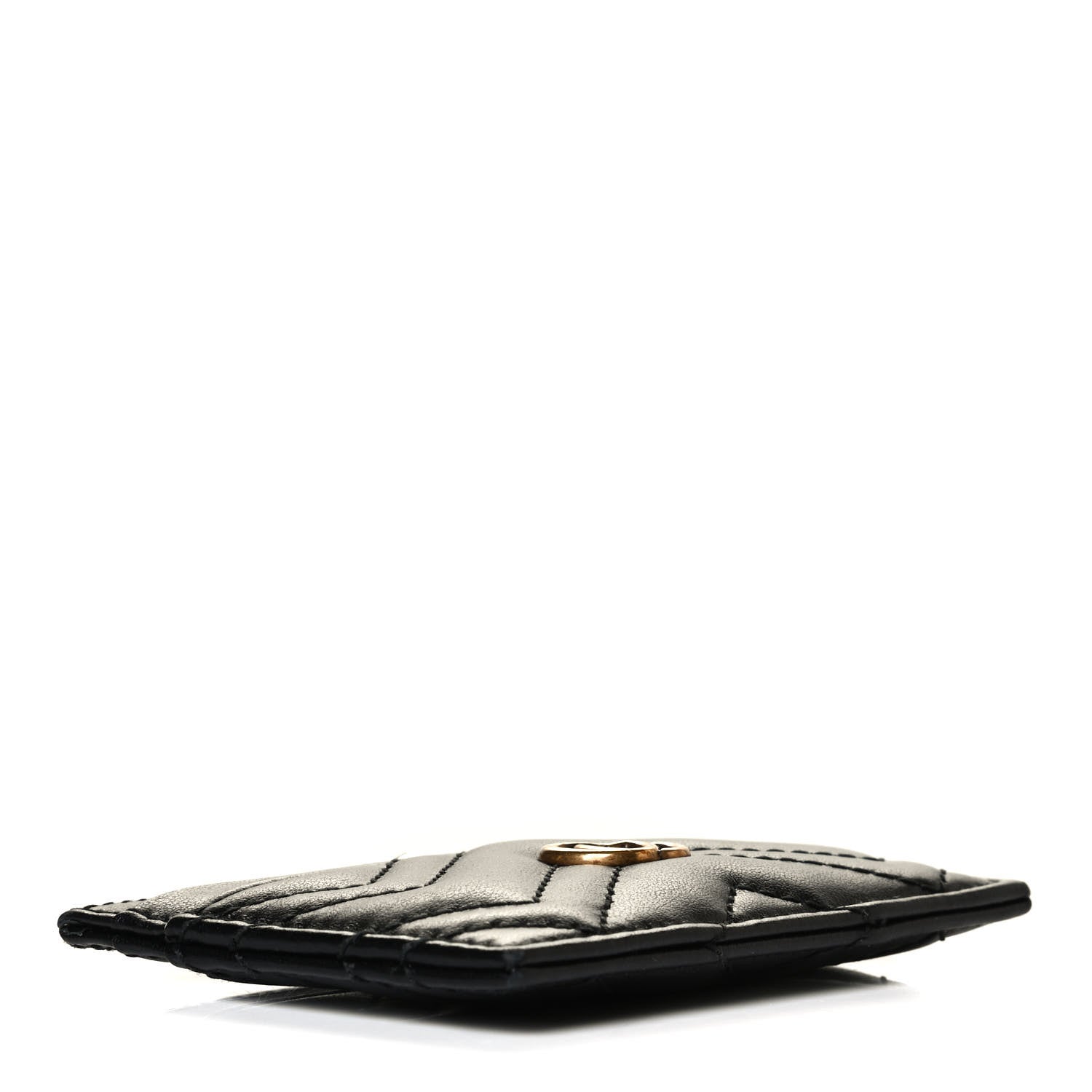 Gucci Calfskin Matelasse GG Marmont Card Holder Black 4 of 7