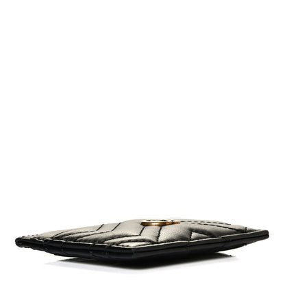 Gucci Calfskin Matelasse GG Marmont Card Holder Black 4 of 7