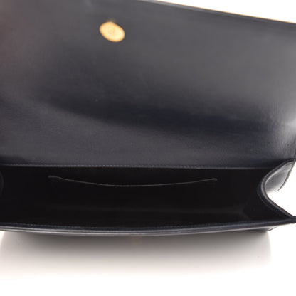 Saint Laurent Calfskin Monogram Large Belle De Jour Clutch Navy 5 of 10