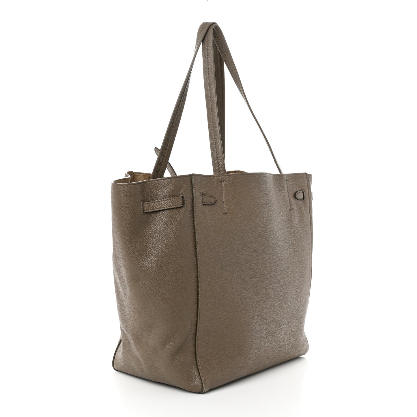 Soft Grained Calfskin Medium Belt Cabas Phantom Taupe