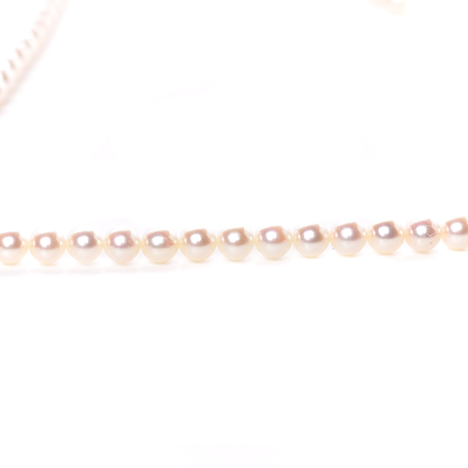 Mikimoto 14K White Gold Akoya Pearl 6-6.5mm Strand Necklace 22" 6 of 9