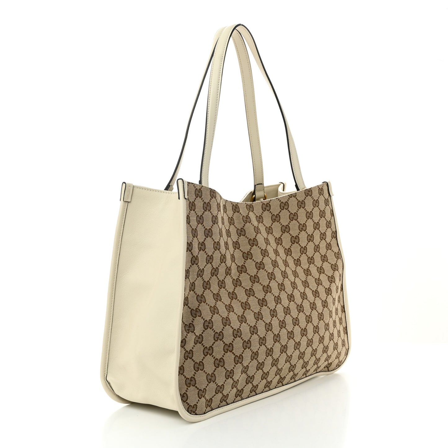 Monogram New Sakai Calfskin Lux Horsebit 1955 Tote Beige Ebony Mystic White