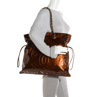 Chanel Patent Bonbons Shopper Tote Bronze 2 of 7