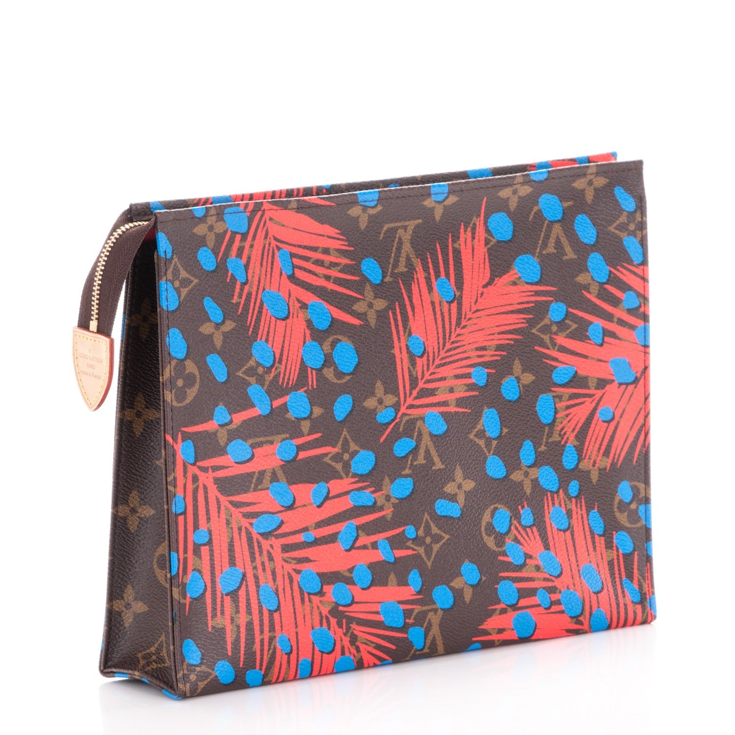 Louis Vuitton Monogram Jungle Dots Toiletry Pouch 26 Coquelicot Denim 3 of 6