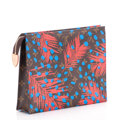 Louis Vuitton Monogram Jungle Dots Toiletry Pouch 26 Coquelicot Denim 3 of 6