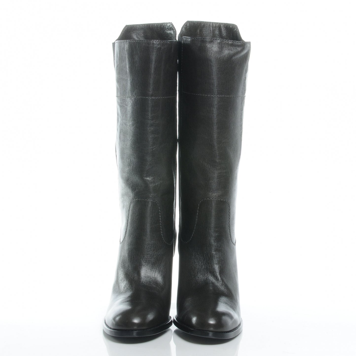 Leather Coco Boy Boots 40 Gris Fonce