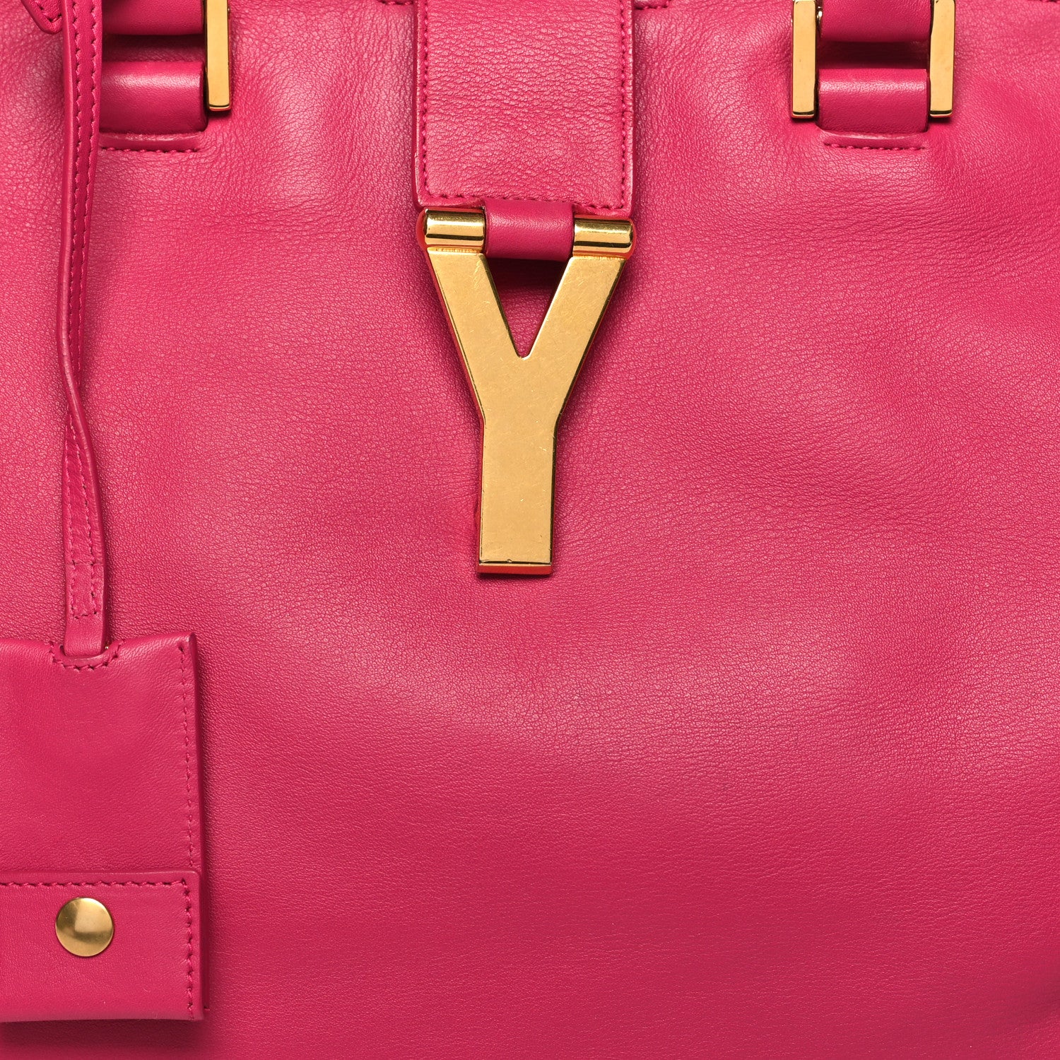 Saint Laurent Calfskin Medium Classic Y Cabas Fuchsia 7 of 14