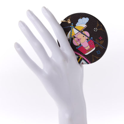Louis Vuitton Monogram 2020 Christmas Animation Big Wheel Bag Charm Key Ring Rose Ballerine 2 of 9