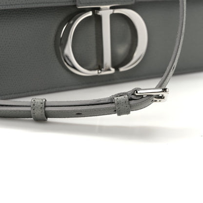Christian Dior Grained Calfskin 30 Montaigne Chain Flap Bag Grey 13 of 14