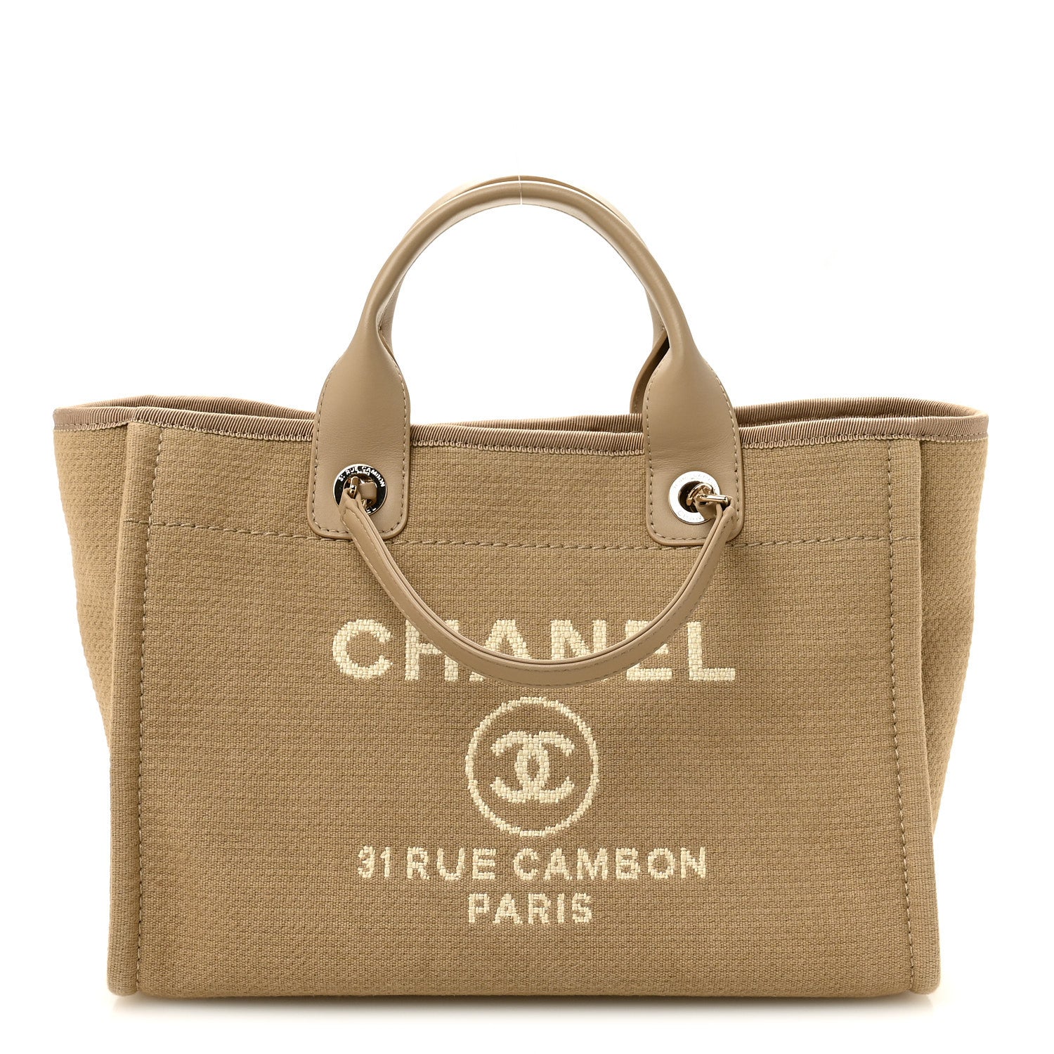 Chanel Mixed Fibers Small Deauville Tote Beige 1 of 11