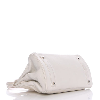 Hermes Taurillon Clemence JPG Birkin 42 White 5 of 33