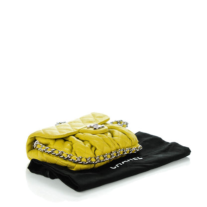 Chanel Washed Lambskin Mini Chain Around Flap Yellow 4 of 7
