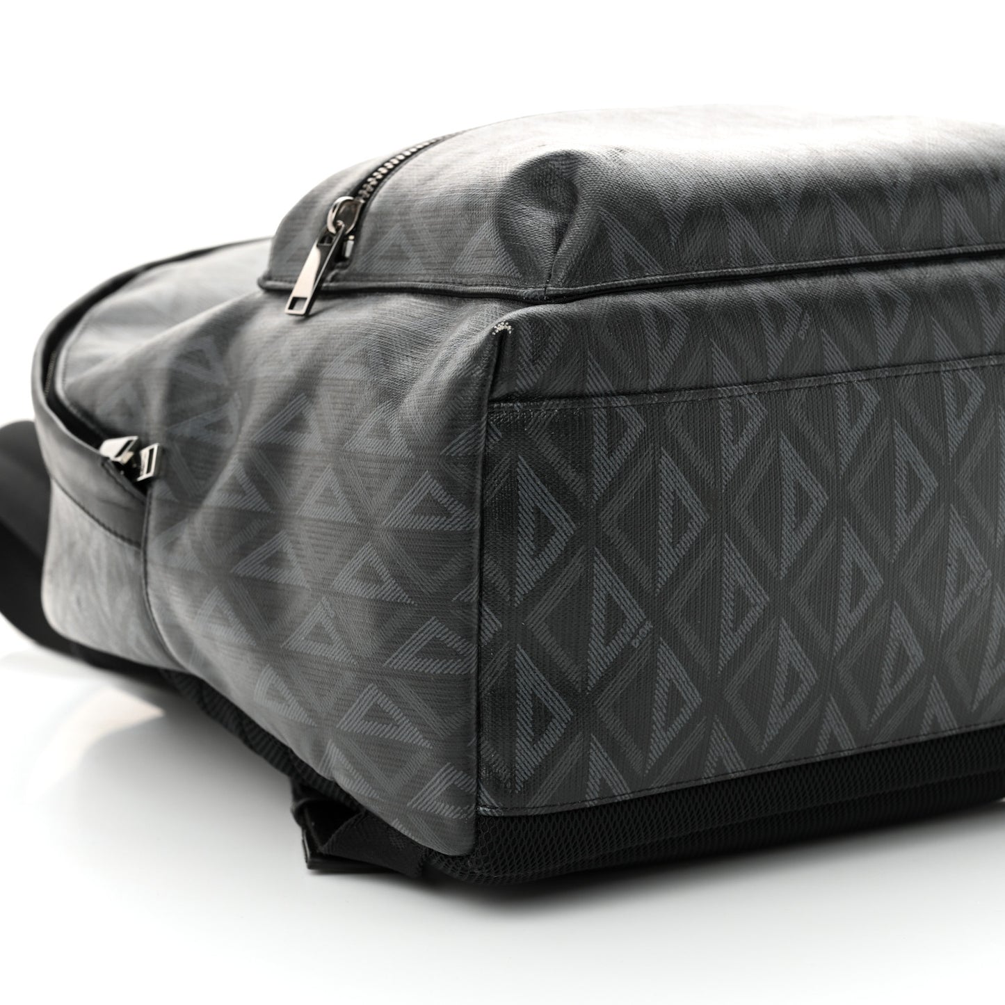 Coated Canvas CD Diamond Rider Zipped Backpack Black