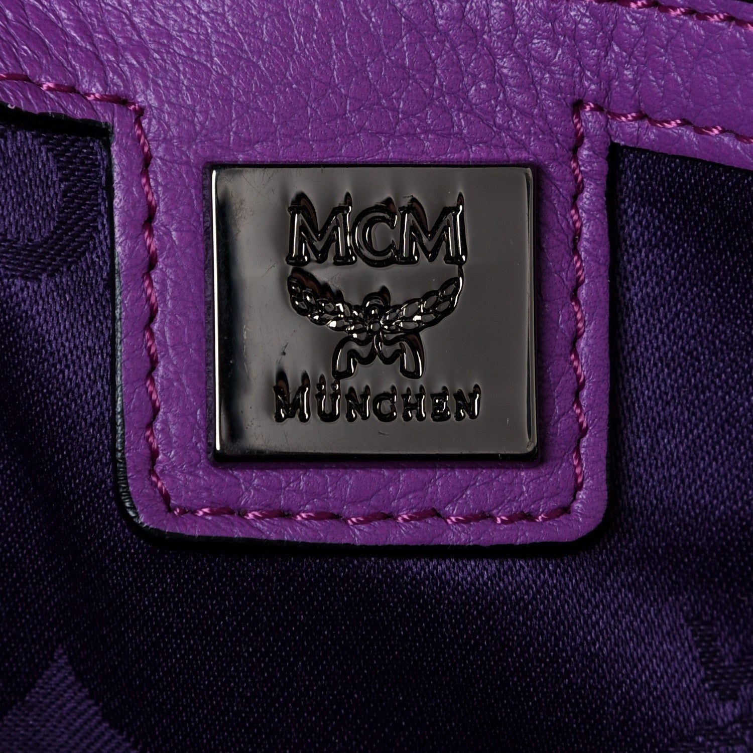 MCM Visetos Studded Medium Stark Backpack Purple 5 of 11