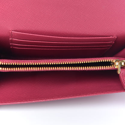 Prada Saffiano Metal Wristlet Peonia 5 of 5