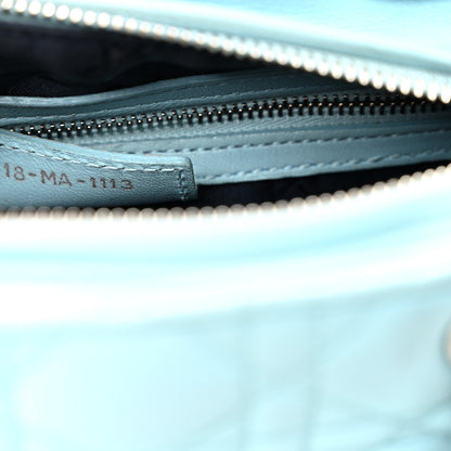 Christian Dior Lambskin Cannage Medium Lady Dior Light Blue 7 of 11