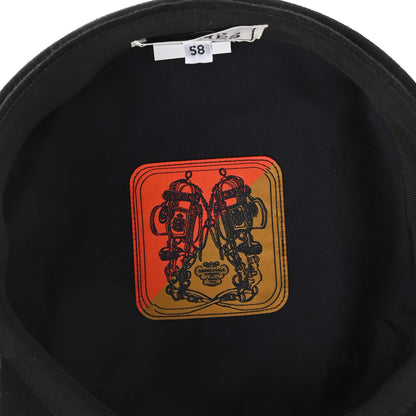 Hermes Cashmere Swift Womens Deauville Cap 58 Black 7 of 9