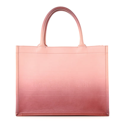 Christian Dior Gradient Smooth Calfskin Embossed Medium Book Tote Pink 1 of 10