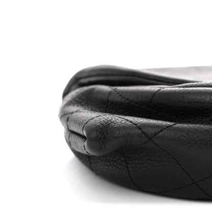 Chanel Lambskin Half Moon Wallet On Chain WOC Black 10 of 11