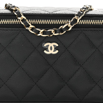 Chanel Caviar Quilted Small Vanity Case With Chain Black 8 of 11