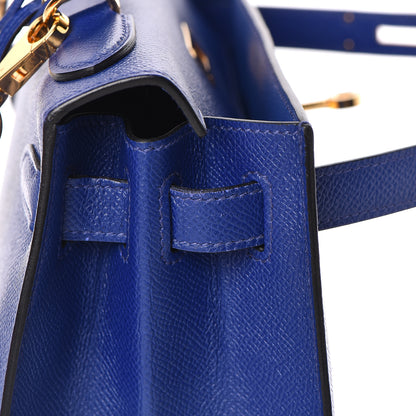 Hermes Epsom Kelly Sellier 28 Bleu Electrique 23 of 37