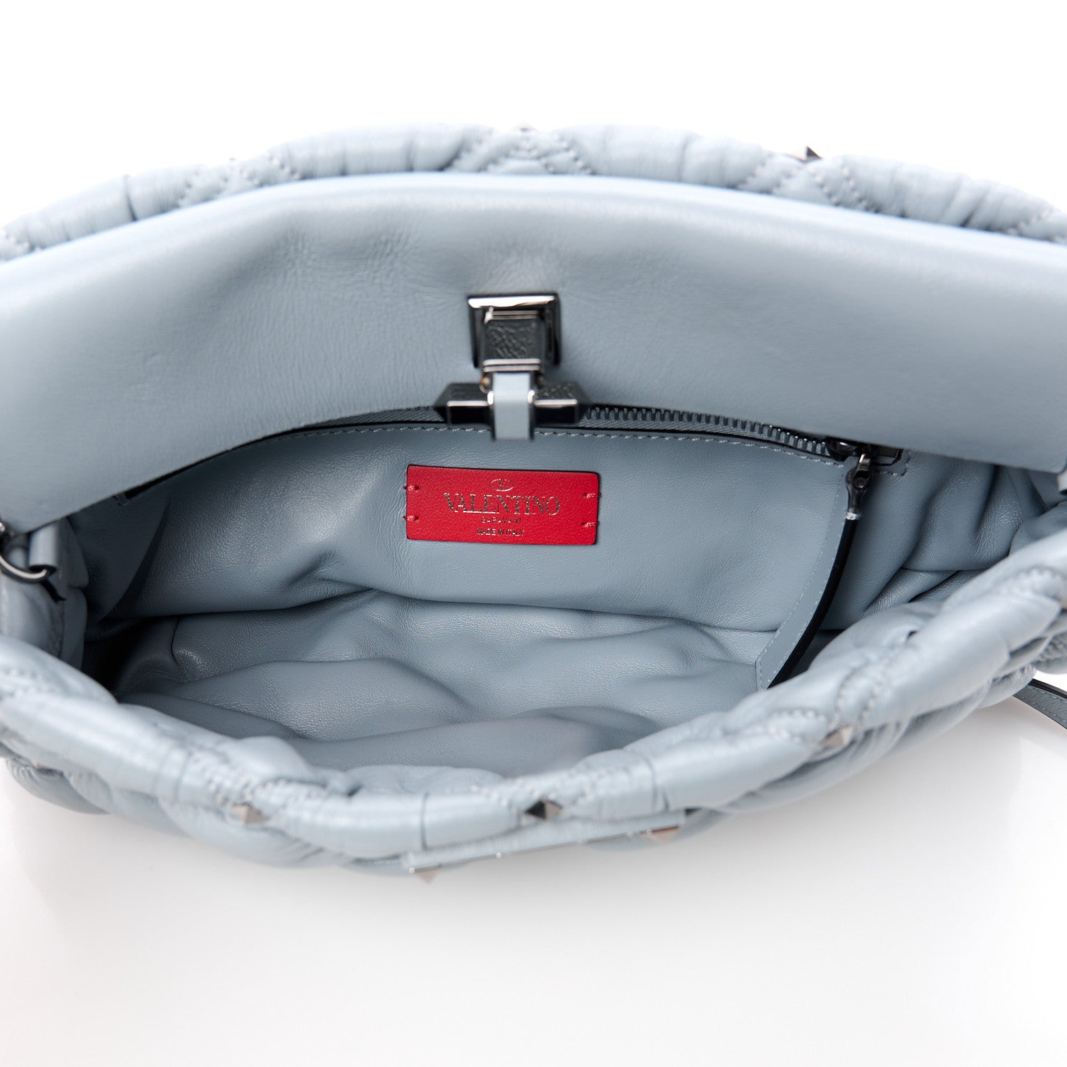 Valentino Garavani Nappa Spikeme Clutch Nuage 5 of 11