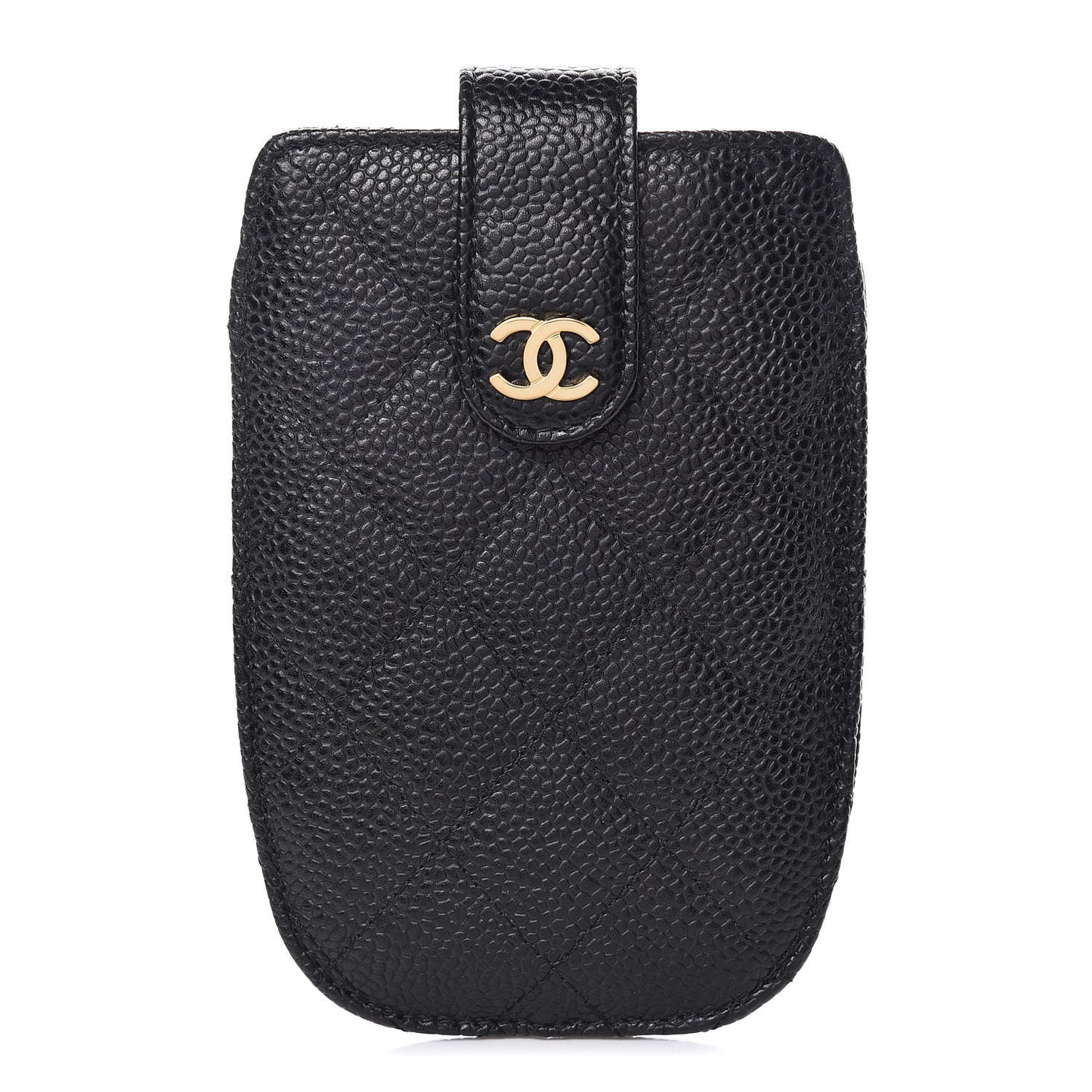 Caviar Quilted Cell Phone Case Black