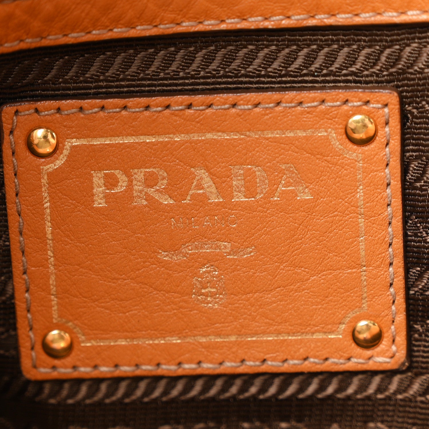 Prada Vitello Daino Shopping Tote Ambra 6 of 11