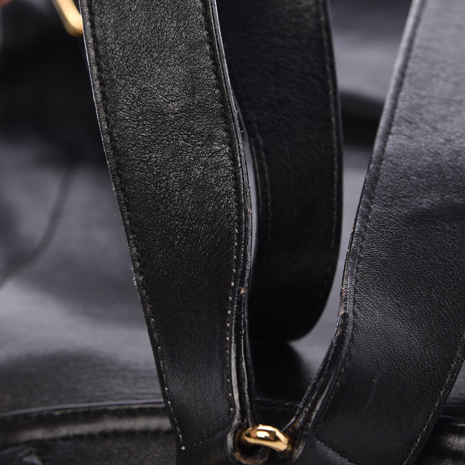 Gucci Calfskin Bamboo Backpack Black 8 of 22