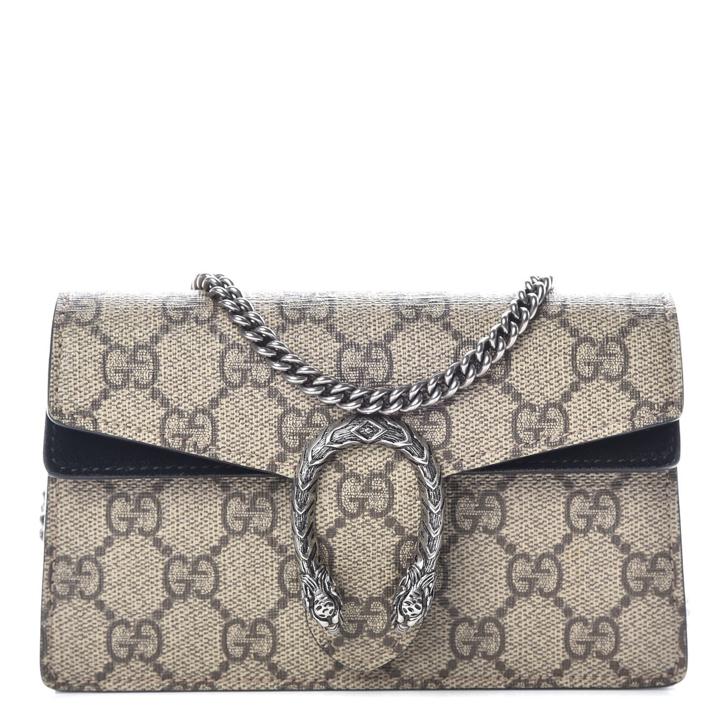 GG Supreme Monogram Super Mini Dionysus Shoulder Bag Black