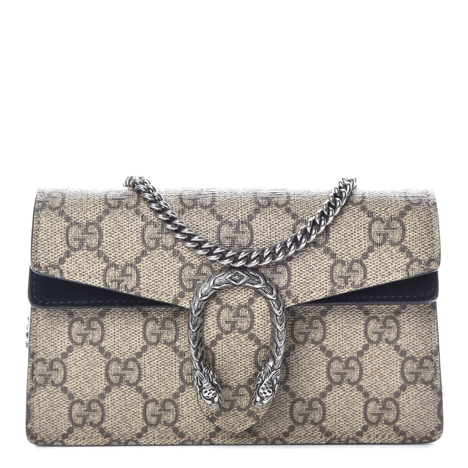 Gucci GG Supreme Monogram Super Mini Dionysus Shoulder Bag Black 1 of 10