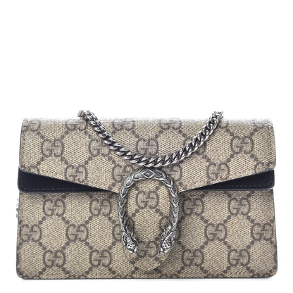 Gucci GG Supreme Monogram Super Mini Dionysus Shoulder Bag Black 1 of 10