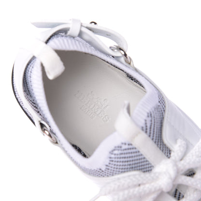 Hermes Calfskin Womens Athlete Sneakers 37 White Multicolor 8 of 10