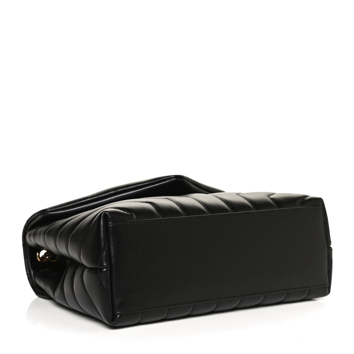 Saint Laurent Calfskin Y Quilted Monogram Small Loulou Chain Satchel Black 4 of 12