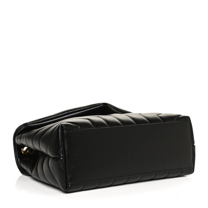 Saint Laurent Calfskin Y Quilted Monogram Small Loulou Chain Satchel Black 4 of 12