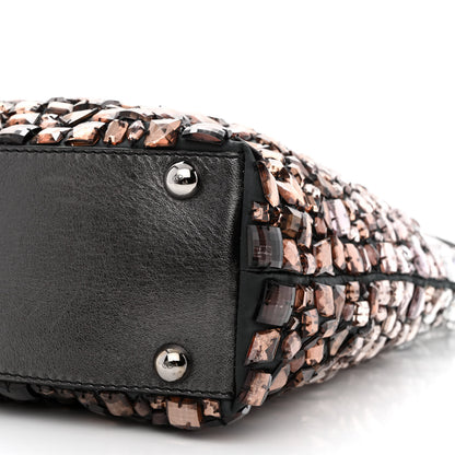 Valentino Garavani Vitello Crystal Ombre Tote Black 10 of 14