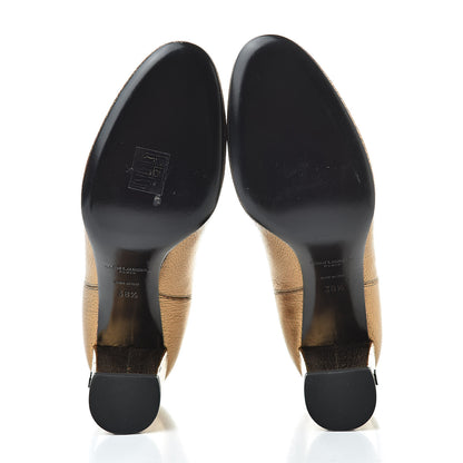 Saint Laurent Metallic Cracked Loulou Pin Booties 38.5 Copper 5 of 8