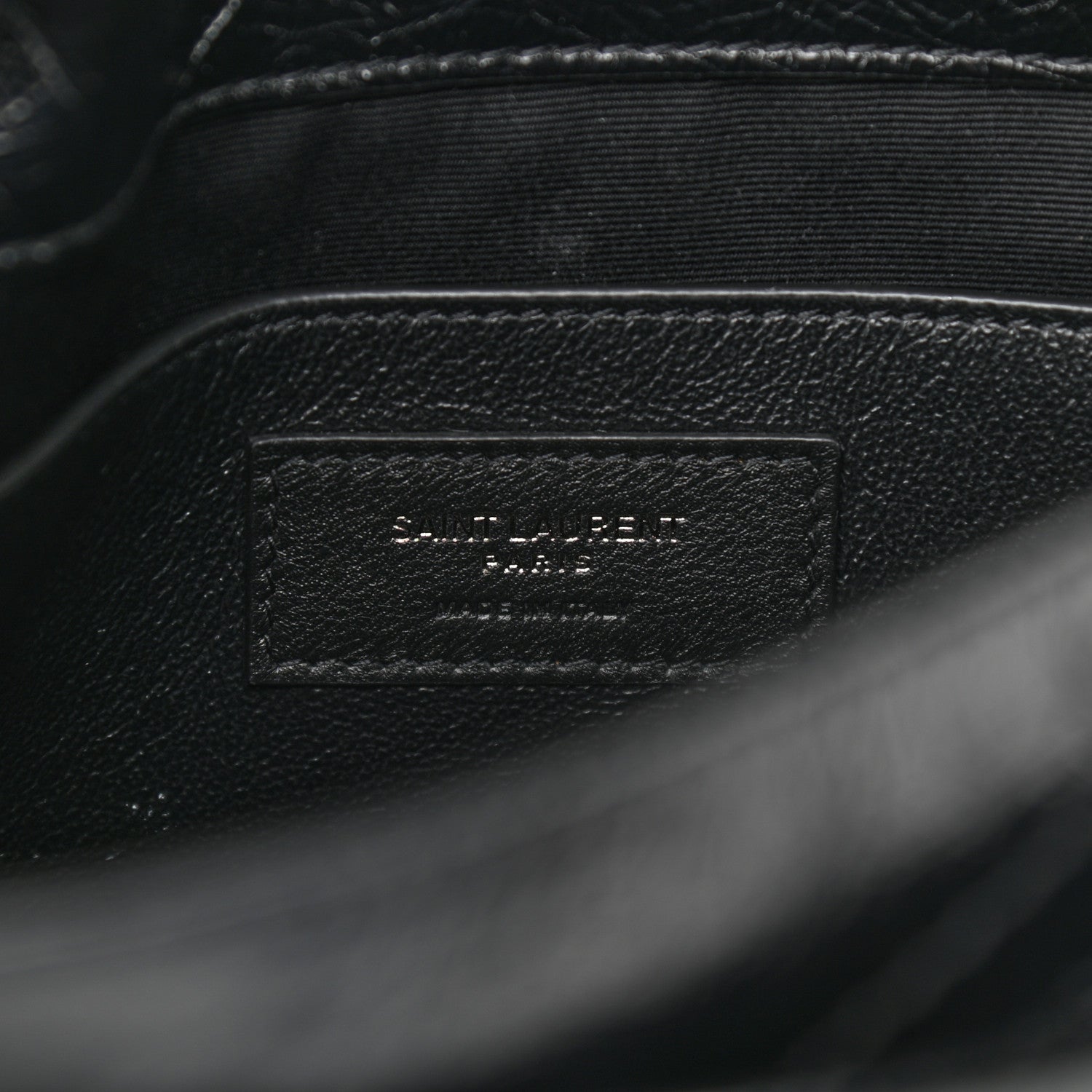 Saint Laurent Crinkled Lambskin Matelasse Monogram Baby Niki Chain Satchel Black 7 of 12