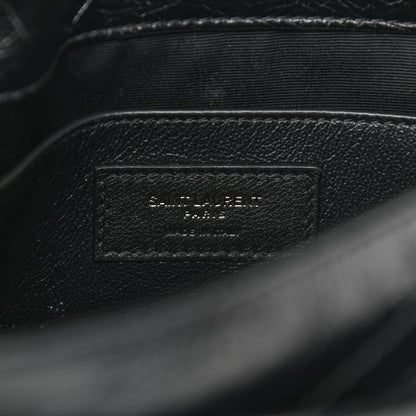 Saint Laurent Crinkled Lambskin Matelasse Monogram Baby Niki Chain Satchel Black 7 of 12