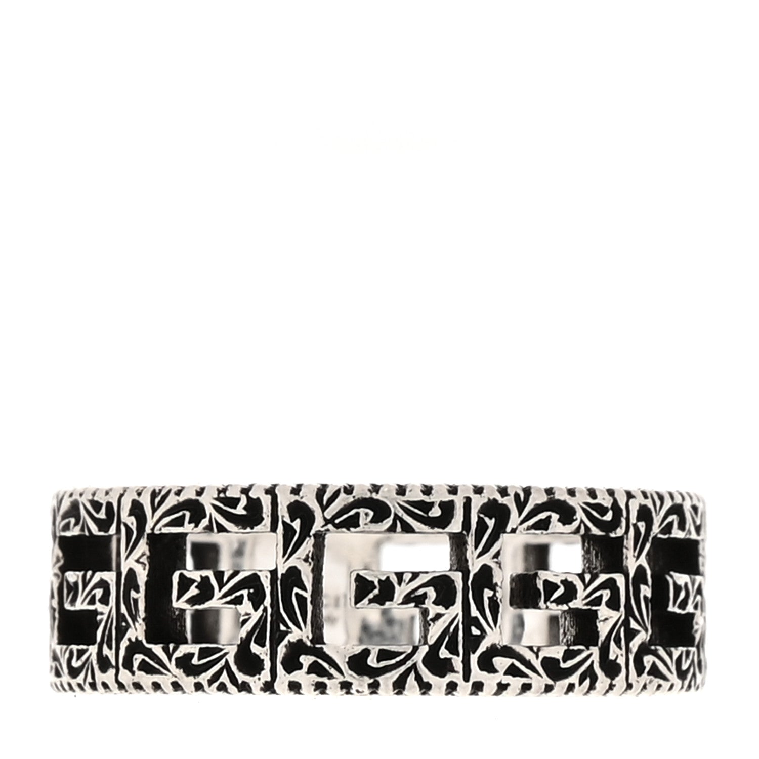 Gucci Sterling Silver Narrow Square G Band Ring 54 7 1 of 6